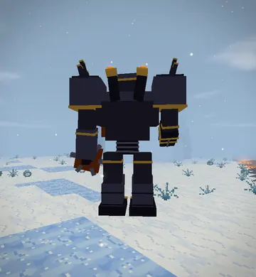 The Robot Titan: a war engine of obitite and gold with one great lens.