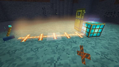 At night a Lever thrown: a line of Thrumthread burning orange across the stone to a lit Thrumlight and an open door.