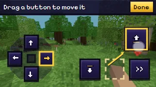 Arrange controls on a phone: dragging the D-pad and the buttons into place.